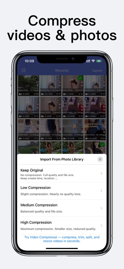 Unzip - zip,rar,7z file opener - Optimized Media Compression