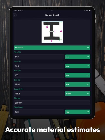 Construction Calculator 2025 iPad screenshot