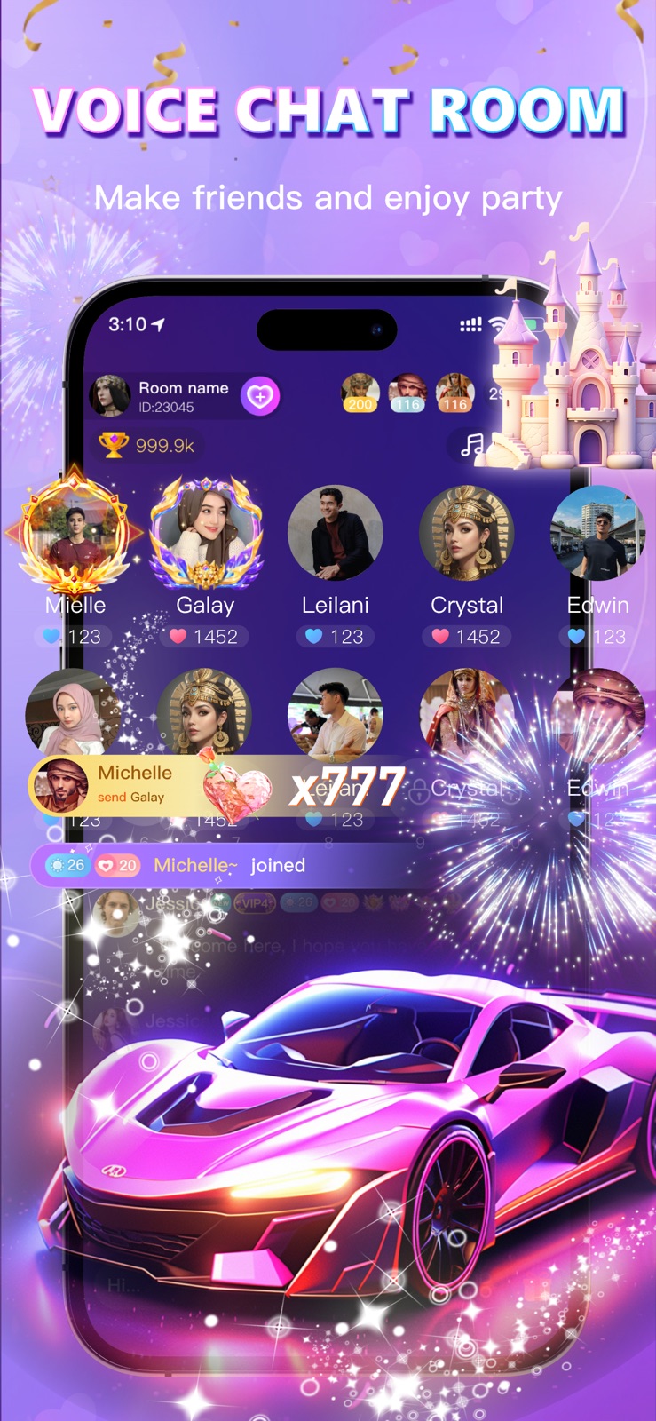 HATI: NGL, Chat, Voice Party iphone screenshot 3