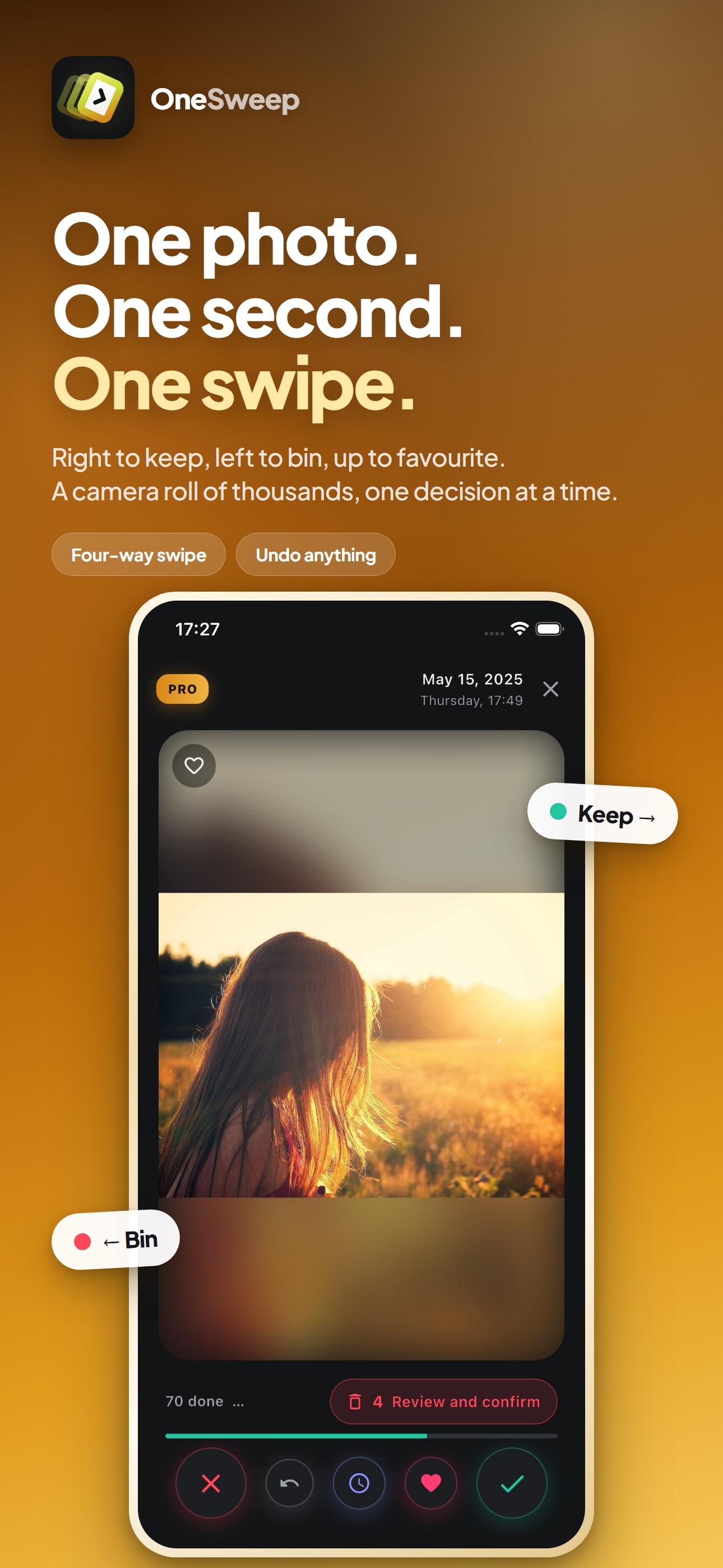 Screenshot 1 of OneSweep: Camera Roll Cleaner