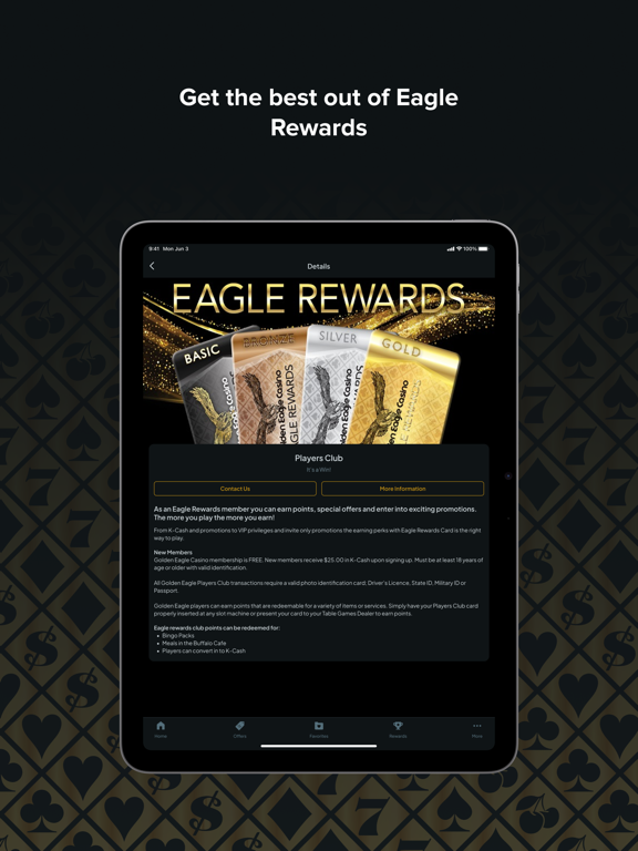 Golden Eagle Rewards iPad screenshot