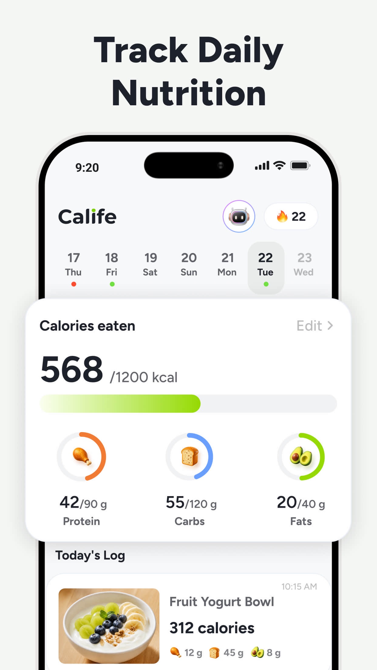 Screenshot 2 of Calife: AI Calorie Tracker