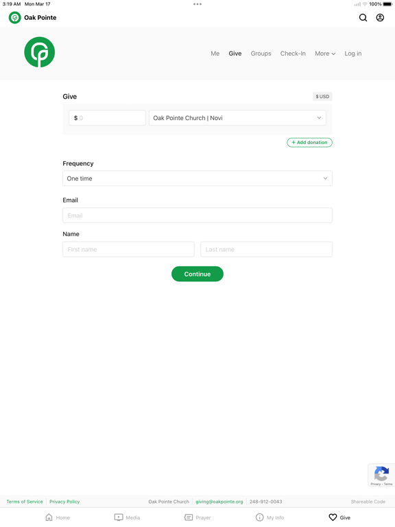 The Oak Pointe Church App iPad screenshot 5 - Lifestyle app