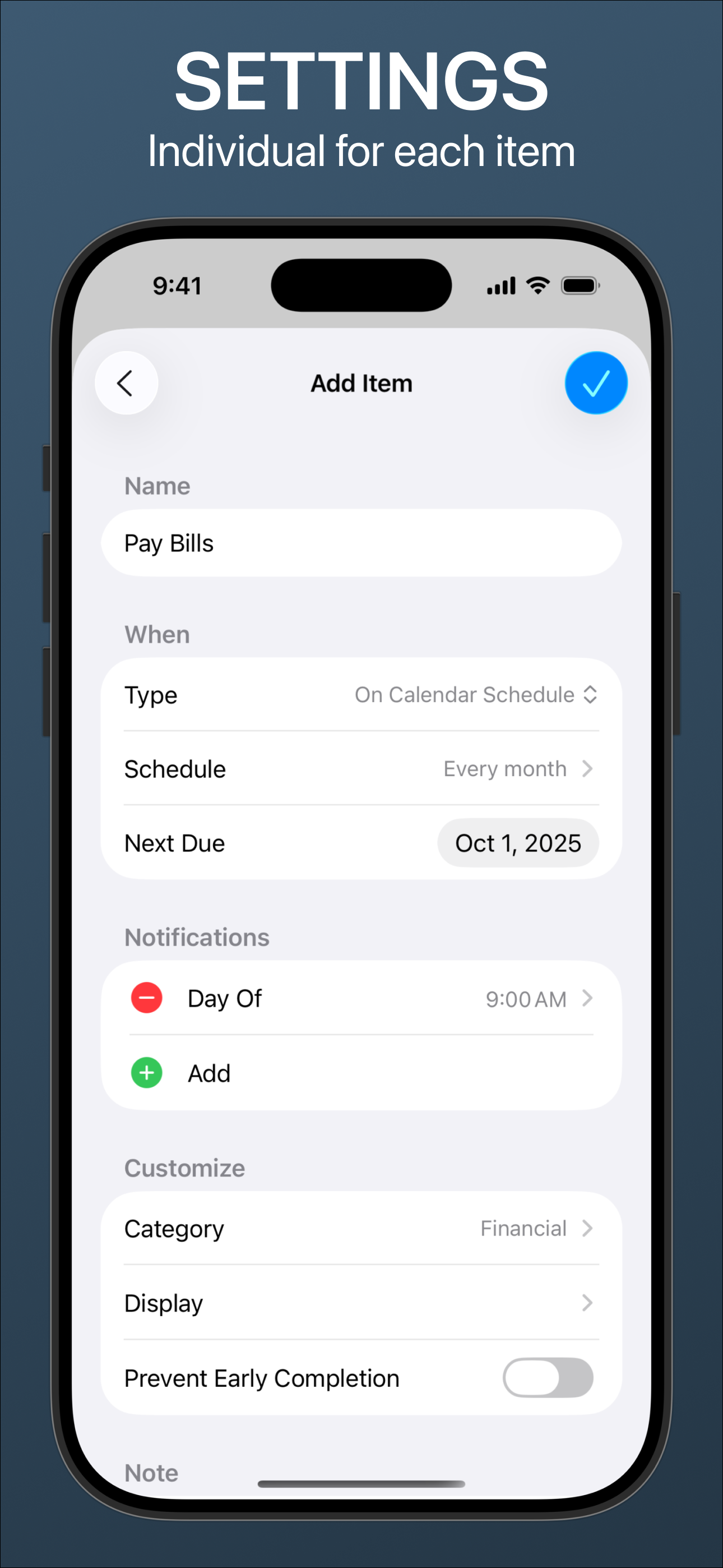 Recurrence: Recurring Tasks