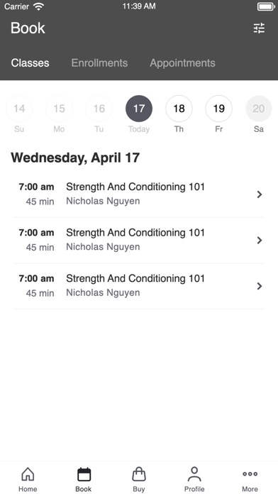 Optimum Sports and Fitness Screenshot