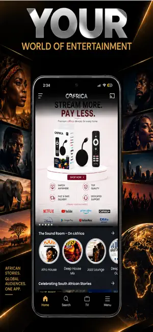 cAfrica: Live TV & Movies screenshot 1