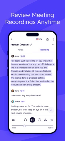 Krisp AI Meeting Note Taker screenshot