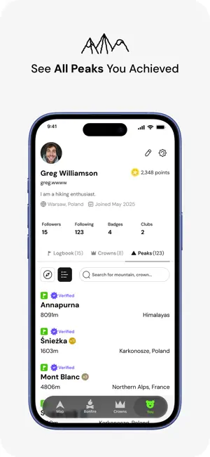 Peakme: Summit Log screenshot 3