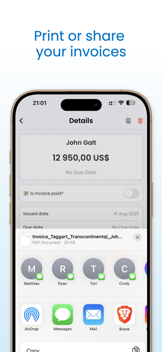 Invoice Maker: Easy Receipts Screenshot 5 of 8