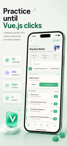 Learn Vue.js & JavaScript iPhone screenshot