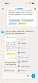 Subtext: AI Writing Assistant screenshot