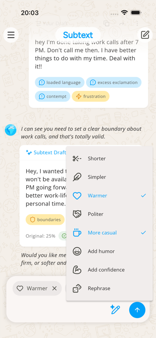 Subtext: AI Writing Assistant Screenshot 5 of 8
