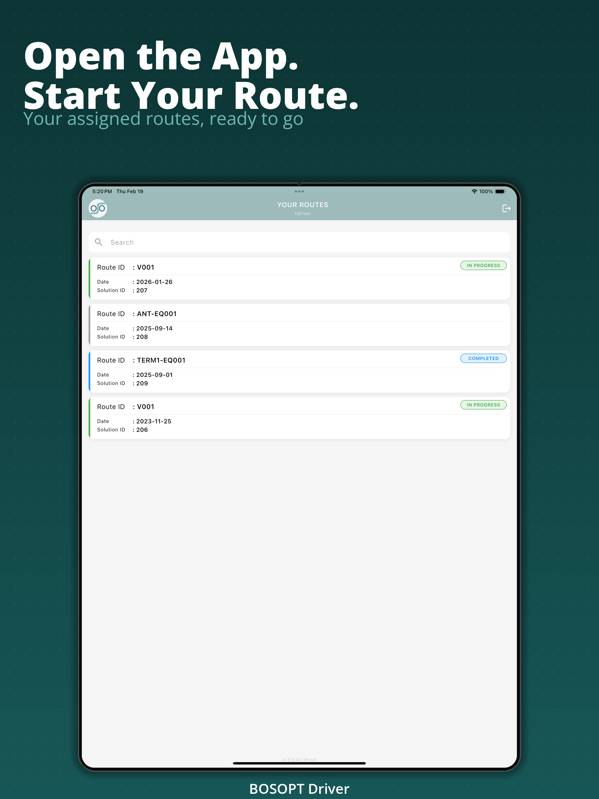 BOSOPT Driver App