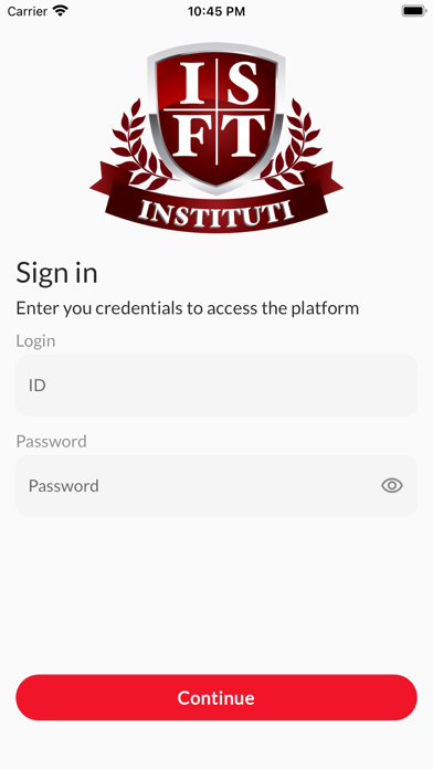 ISFT LMS Screenshot