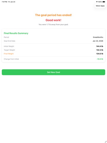 My Weight Goal : My Weight iPad screenshot