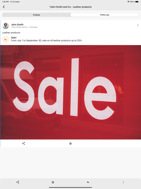 Snagtag iPad screenshot 4 - Social Networking app