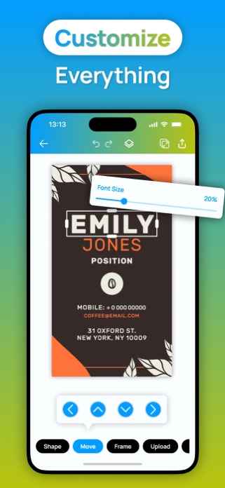 Business Card Maker : Editor Screenshot 6 of 9