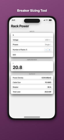 PowerDensity Rack のスクリーンショット