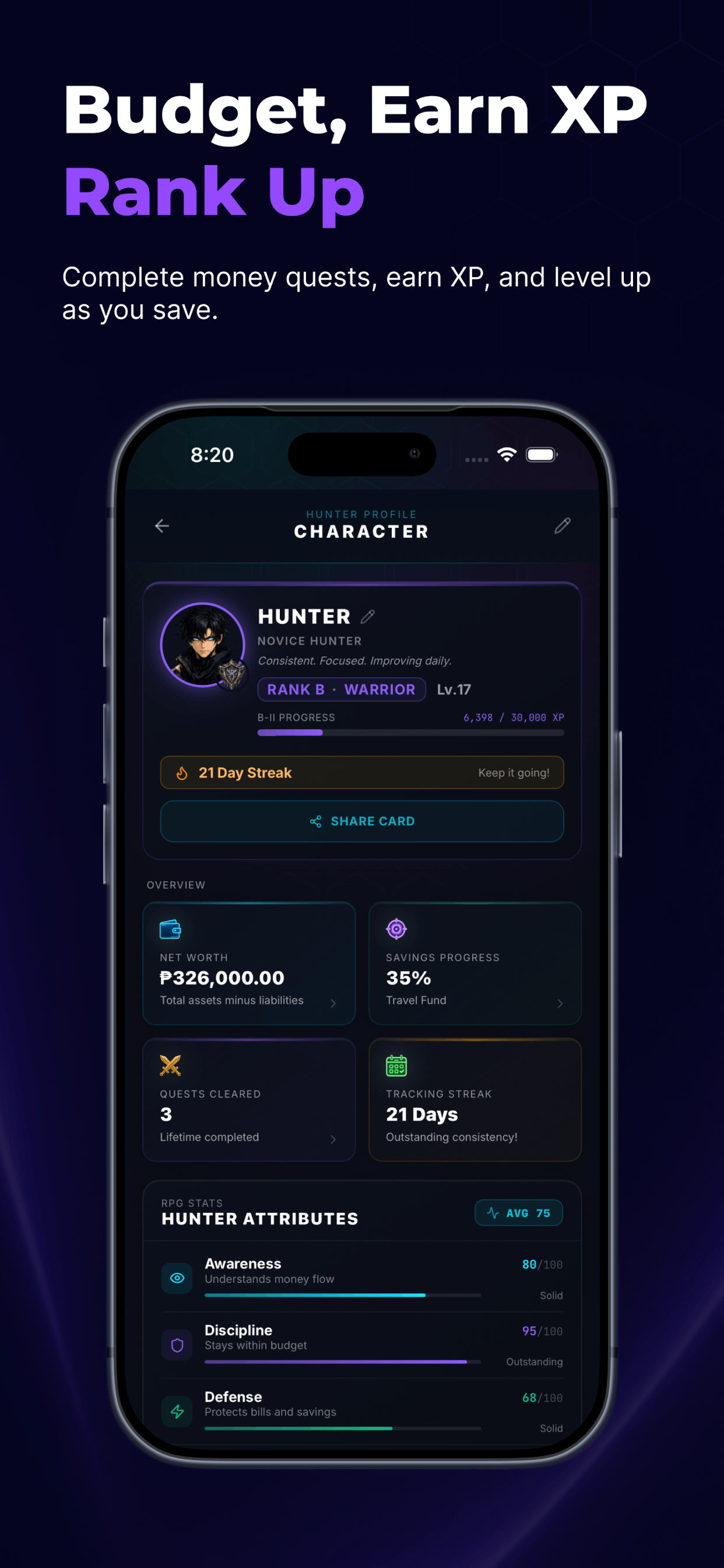 Hunter Vault: Level Up Finance screenshot 7