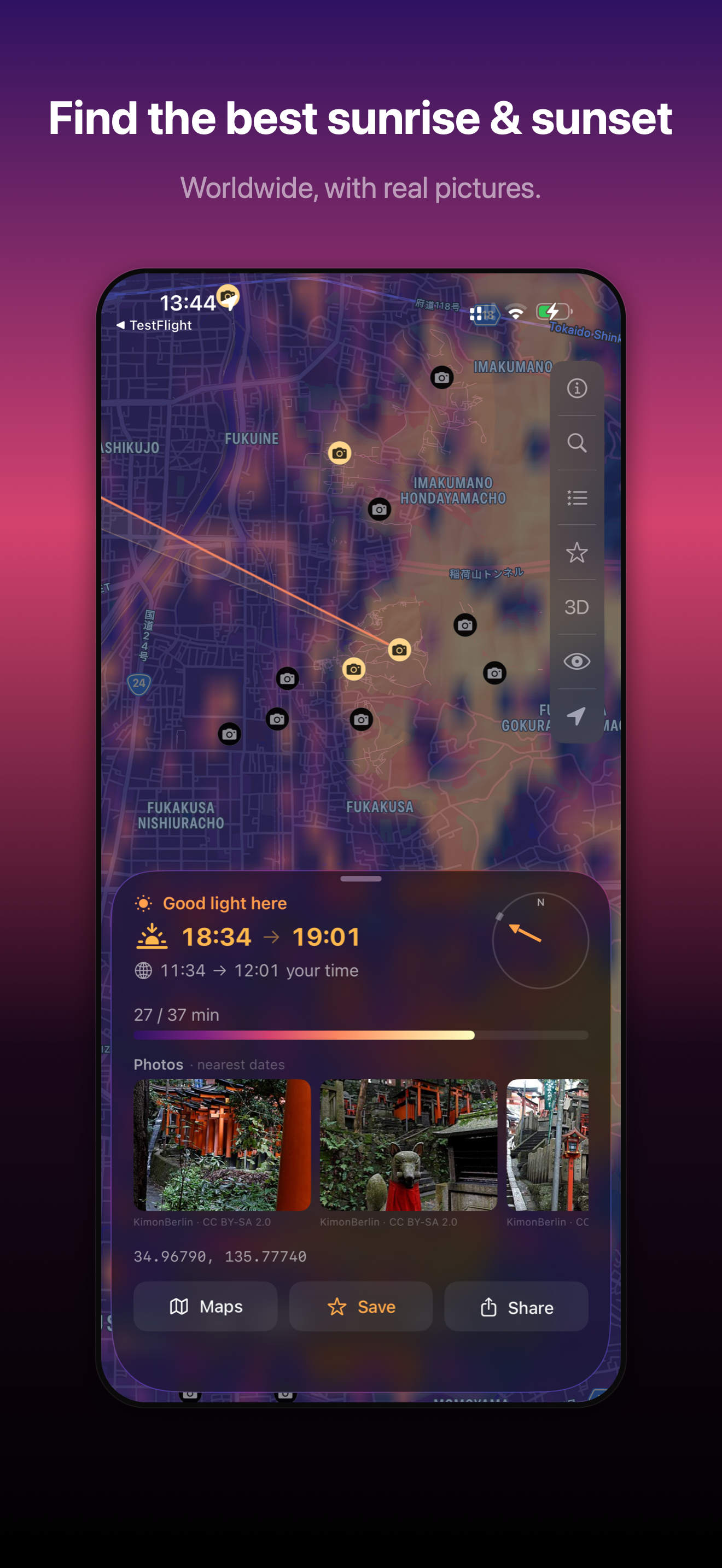 Sunset Map: Best Sunset Spots screenshot 3
