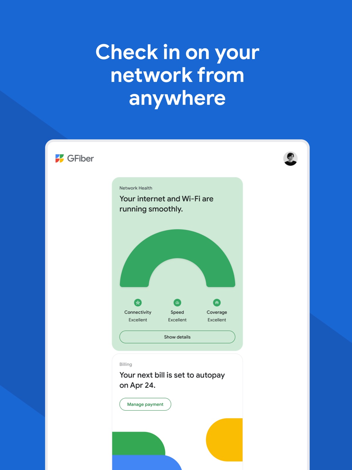 GFiber: The Google Fiber App ipad screenshot 1