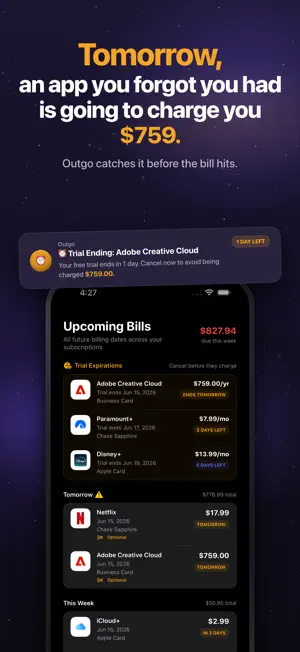 Outgo: Subscription Tracker screenshot 4