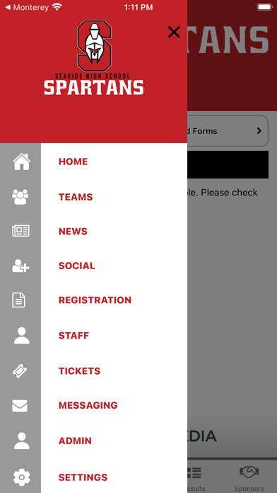 Seaside Spartans Athletics Screenshot