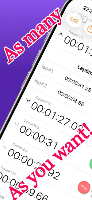 Unlimited Multi-Stopwatch screenshot 1