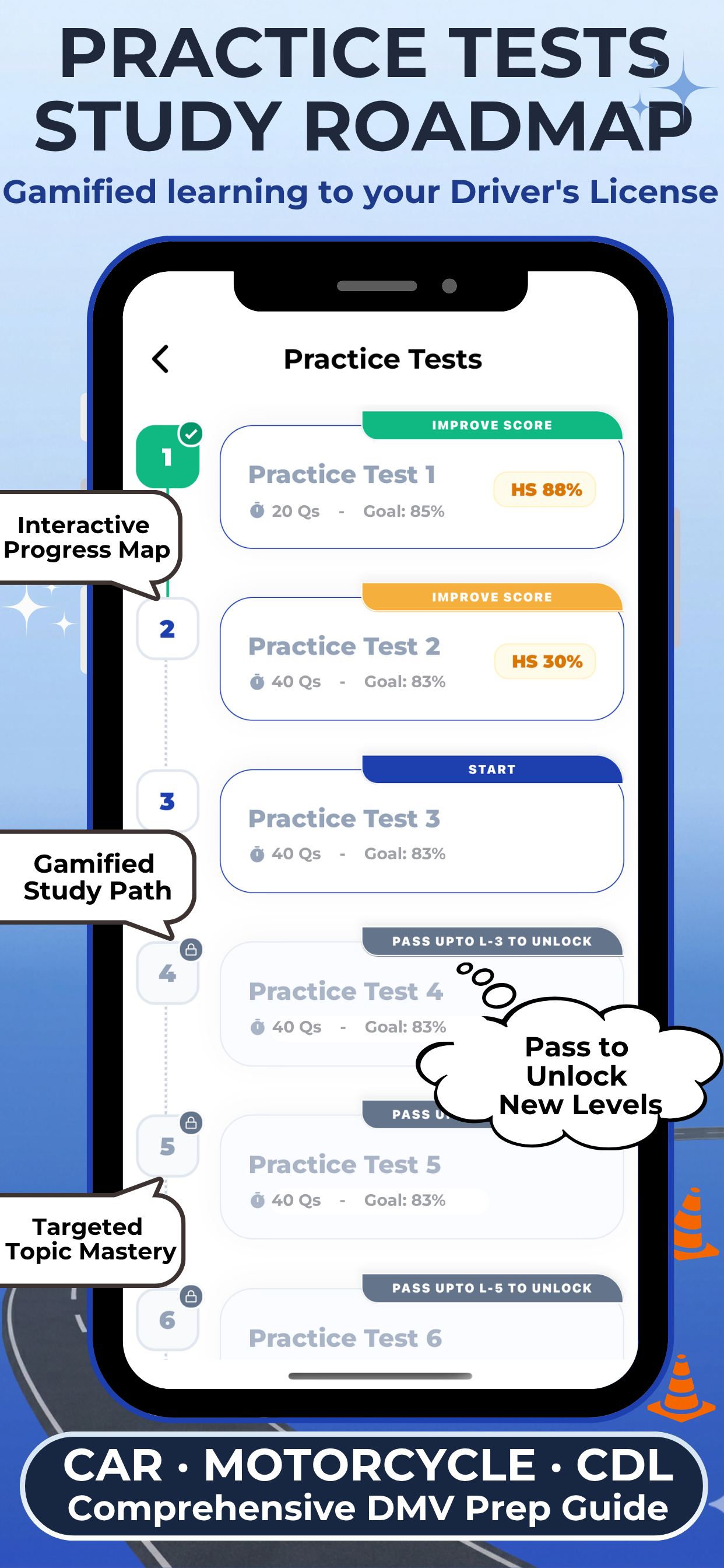 JACE:PA DMV Practice Test 2026 screenshot 4