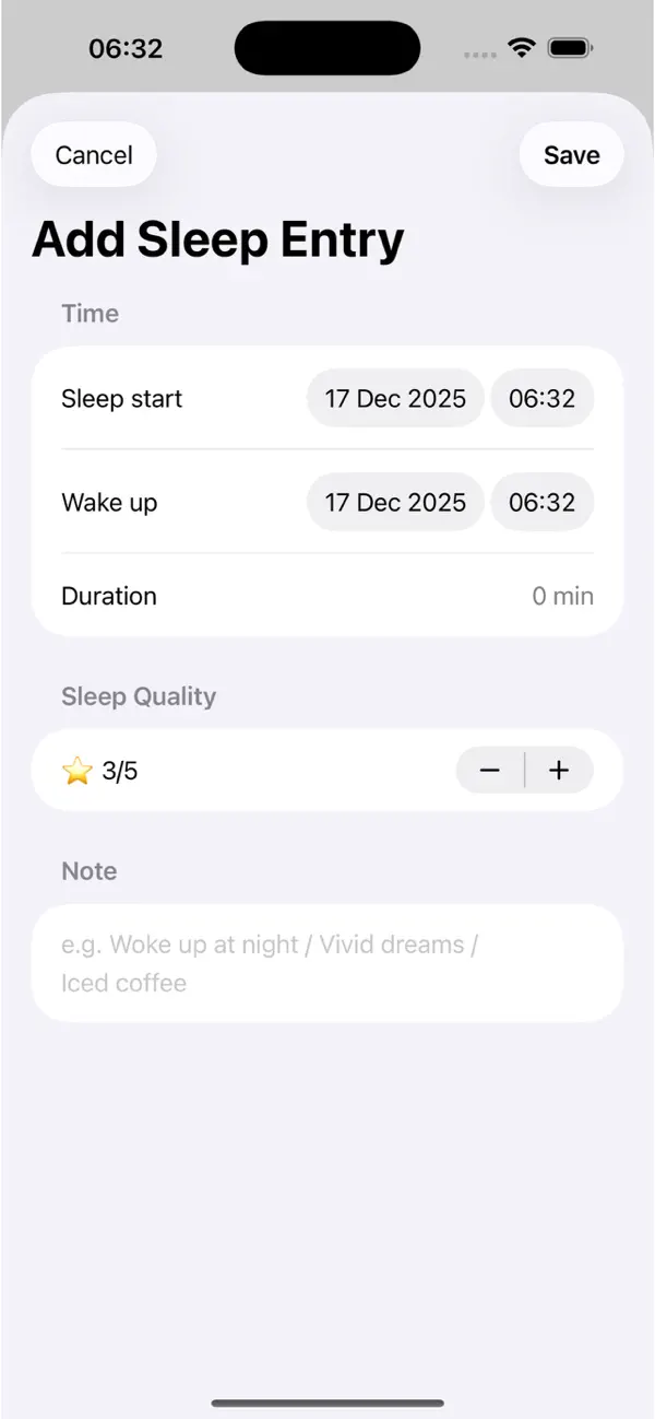 #4. Sleep-Logs (iOS) By: Thongchai Subsaidee