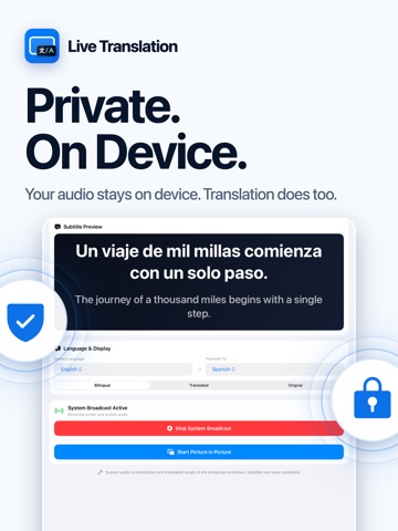 Live Translate - PiP Captions iPad screenshot