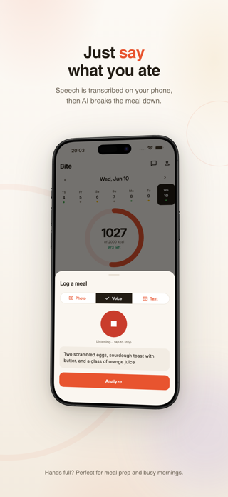 Bite: AI Calorie Tracker Screenshot 2 of 6