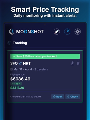 Moonshot Travel iPad screenshot