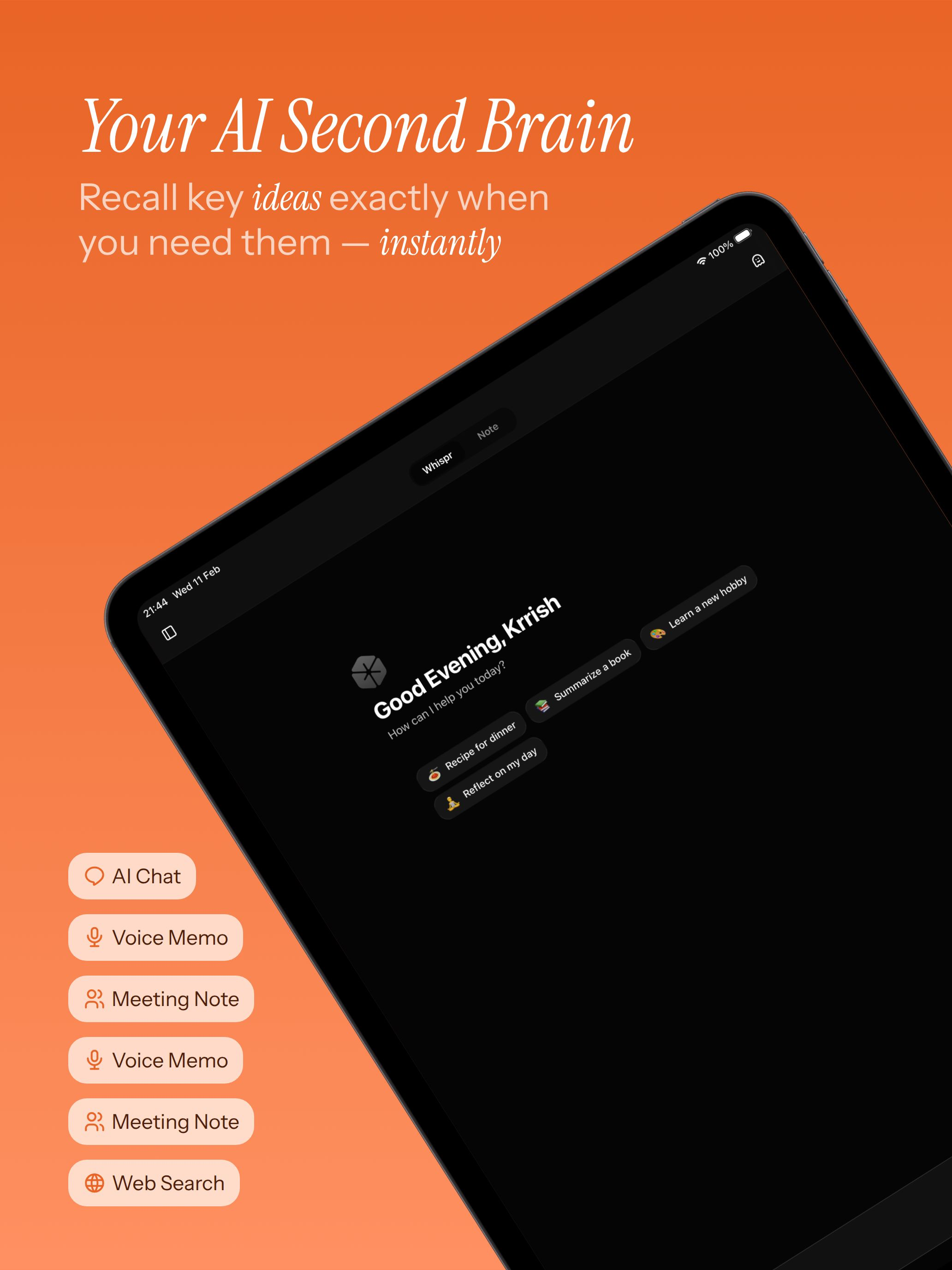 Whispr: Your AI Second Brain