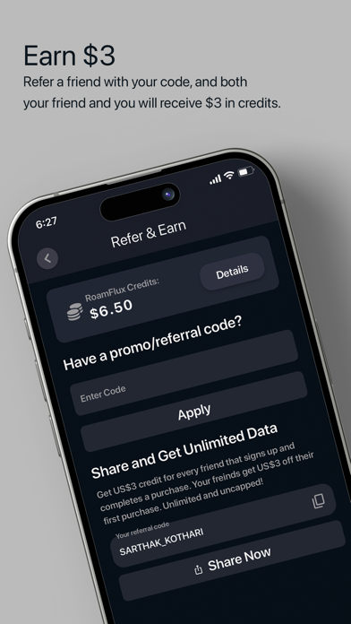 RoamFlux: eSIM for Travel Screenshot