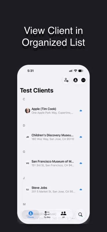 Simple Client List screenshot 1 of 8