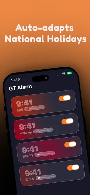 GT Alarm - Weekday Alarm Clock screenshot 3