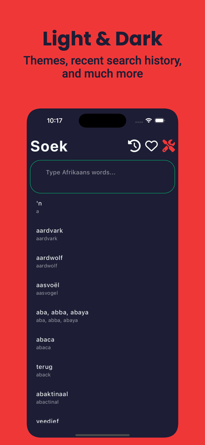 Afrikaans Dictionary Dict Box