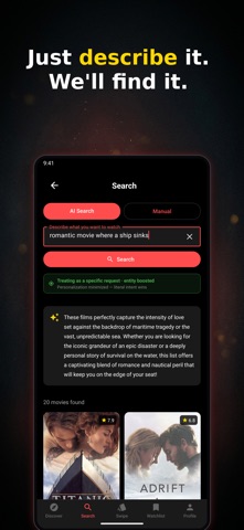Movik: Movie Recommendations iPhone screenshot