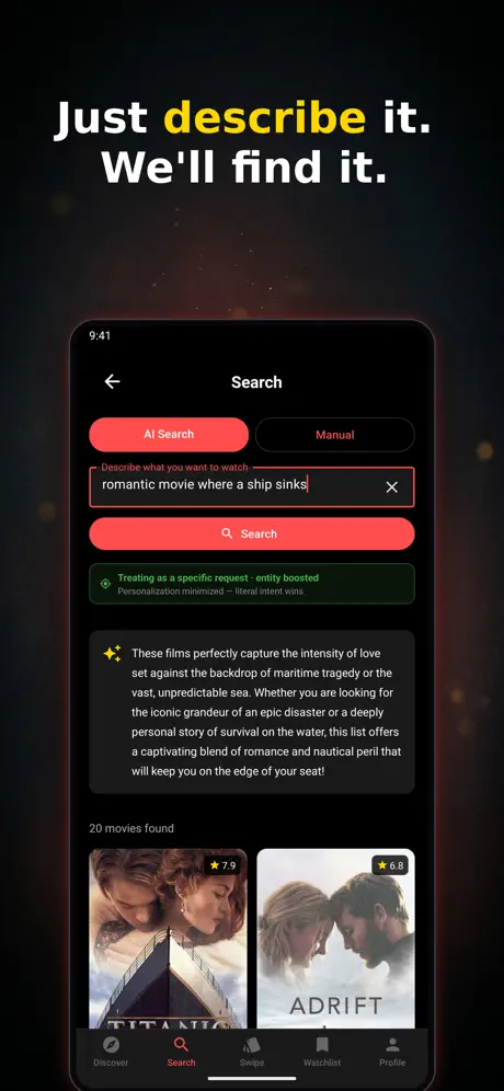 Movik: AI Movie Recommender — Screenshots 2