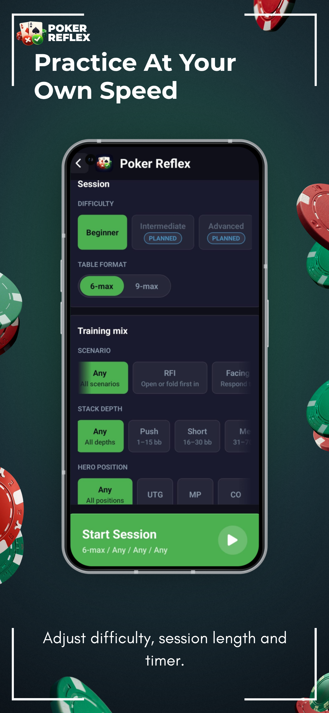 Poker Reflex: GTO Trainer