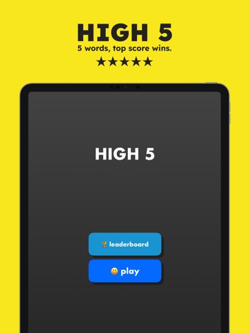 HIGH 5 - a five word puzzle