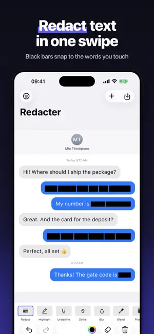 Redacter: Redact & Blur Text screenshot 1