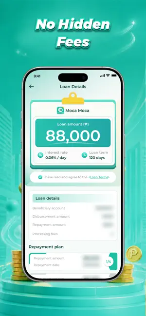 Moca Moca : Fast Peso Loan App iPhone screenshot 4