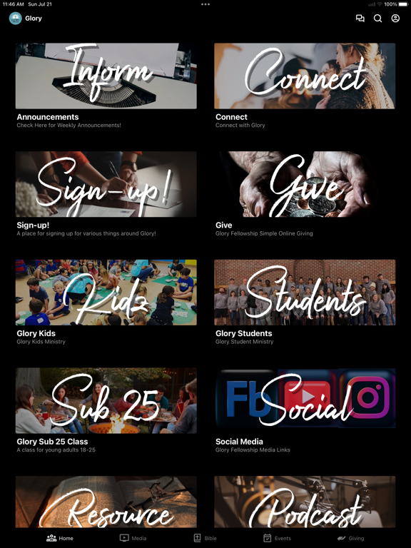 Screenshot #4 pour Glory Fellowship Church App
