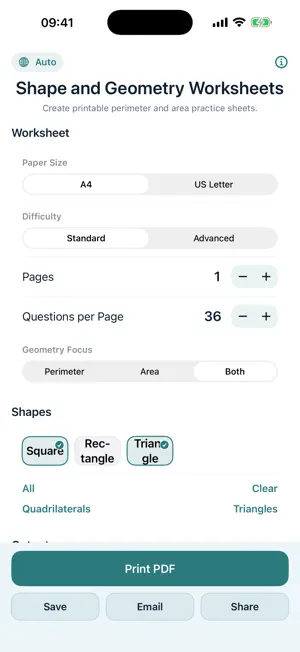 Printable Geometry Worksheets screenshot 3