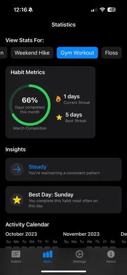 Screenshot von LocalOne Habits auf dem iPhone 3