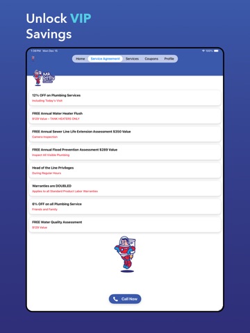 Mr. Potty Plumbing iPad screenshot