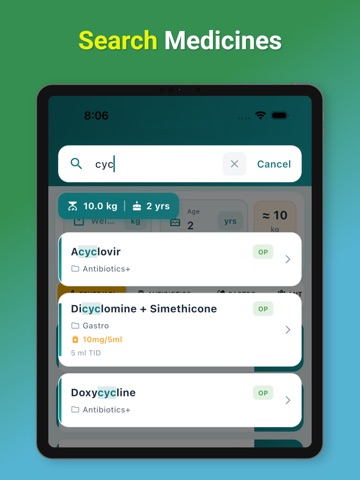 PediaRex iPad screenshot