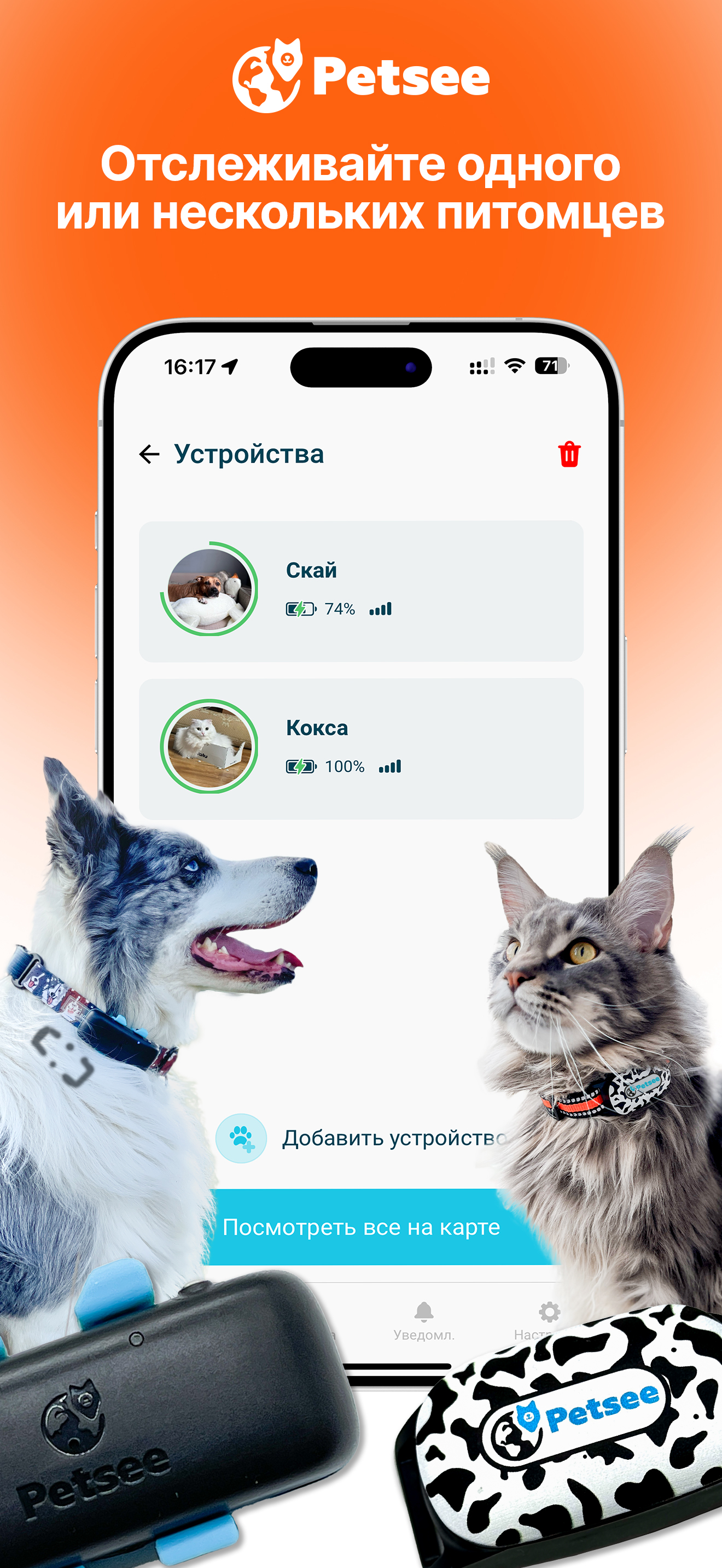 Petsee: GPS для собак и кошек